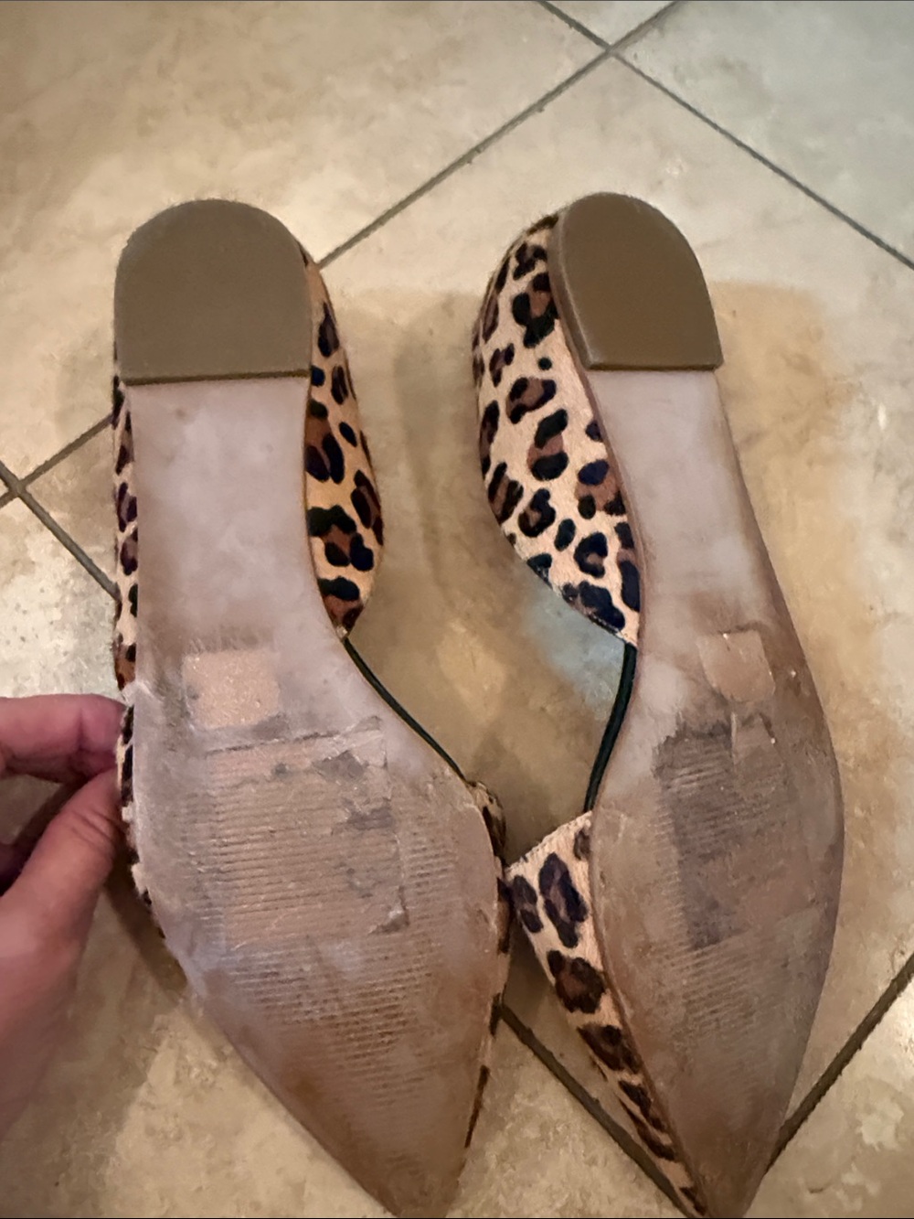 J Crew Leopard Print Pointed-Toe D'Orsay Flats - Women - Picture 3 of 3